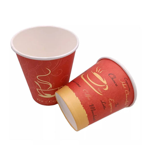 Compostable Aqueous Coated Water Base Single Wall Paper Cup Wholesale