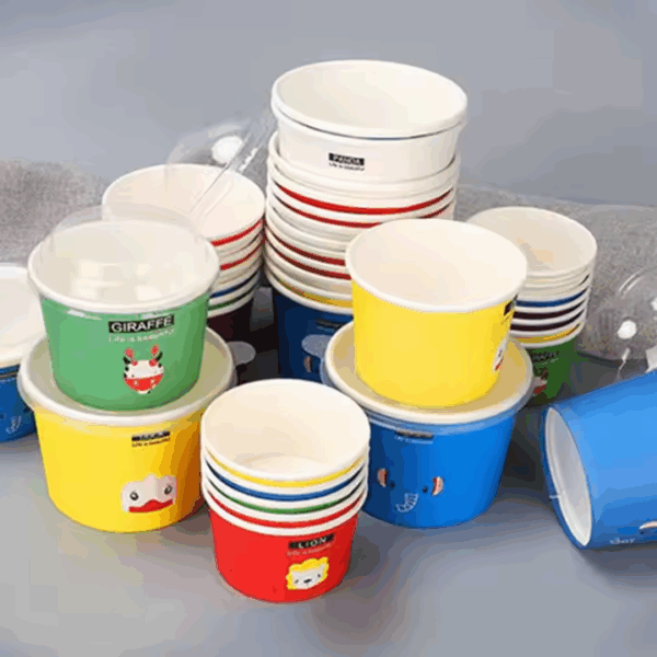 500ML Biodegradable Disposable Take Away Paper Food Container with Custom Logo