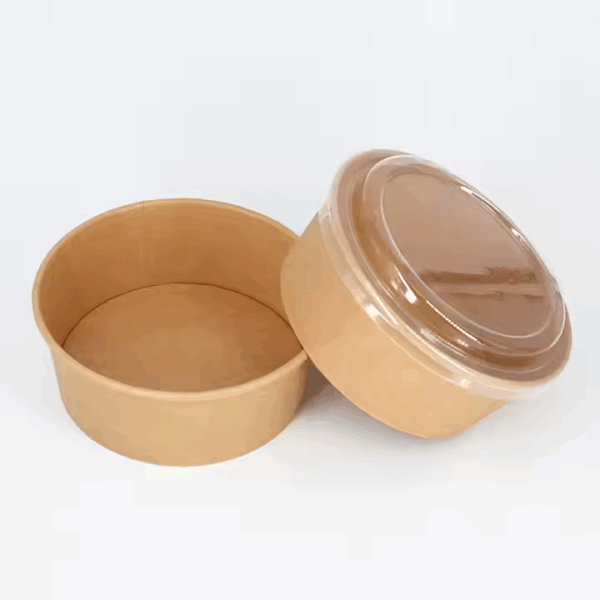 32oz 42oz 44oz 1000ML PLA PE Coating Kraft Salad Paper Bowl with Lid