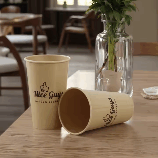 9oz Double PE Coated Cold Drink Disposable Paper Cups with Custom Printing for Juice Cola