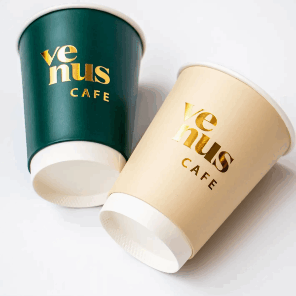 8oz 12oz 16oz Disposable Custom Logo Ripple Double Wall Tea Paper Cups Hot Coffee Paper Cups With Lid