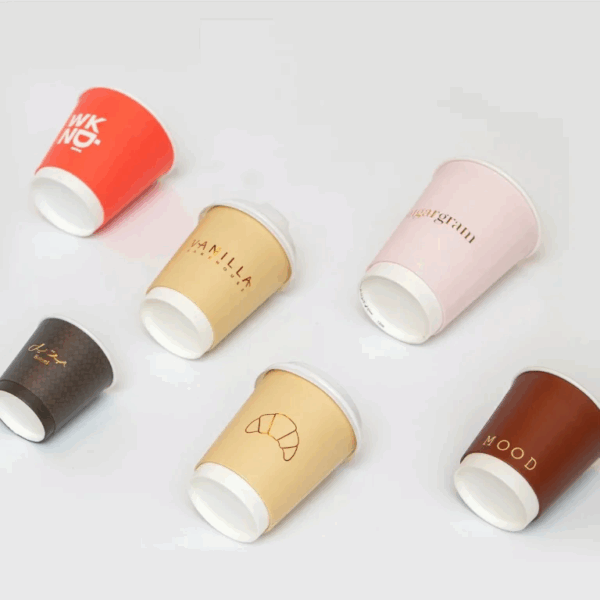 4oz 7oz Disposable Personized Printing Double Wall Layer Hot Coffee Tea Paper Cups With Lid