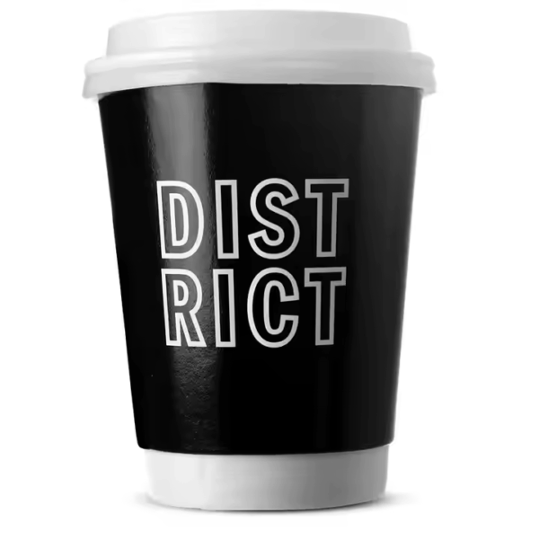 10oz 12oz Custom Print Disposable Double Wall Paper Cup Shiny Black Hot Drink Paper Cup with Lids