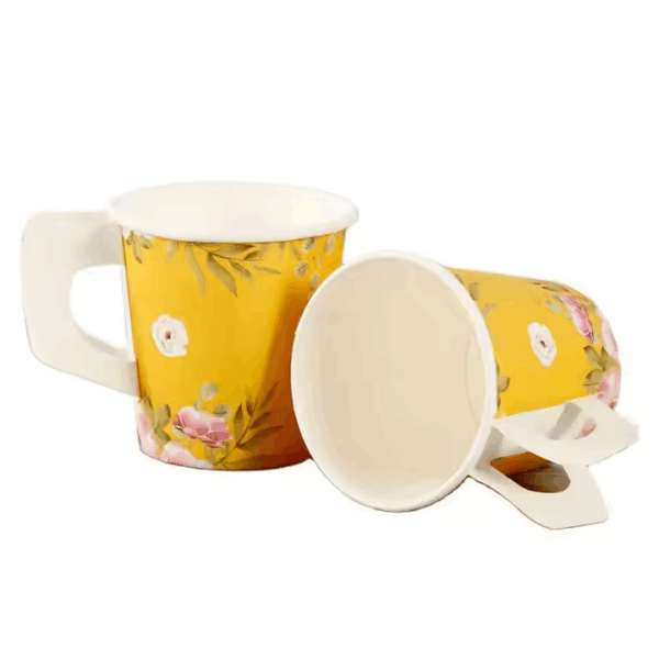 Cheap Factory Price Single Wall Paper Cup Eco Friendly 7oz Coffee Cup With Handle