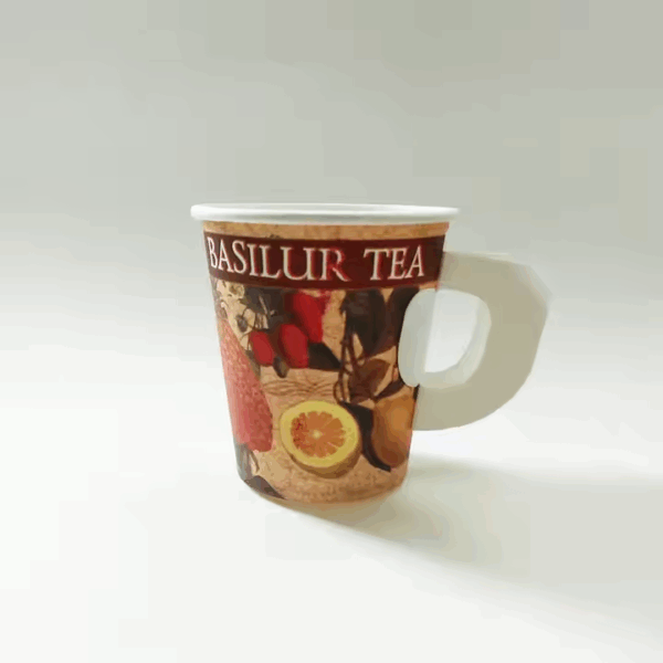 9oz Disposable Paper Cup Printed Paper Cups With Handle For Coffee Tea And Cold Drinks