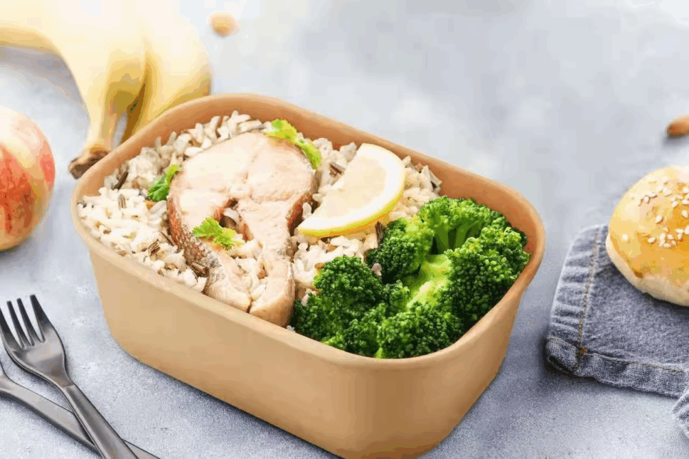 Biodegradable 16OZ 500ML Disposable Rectangular Square Kraft Paper Salad Bowl Take Away Food Container - Image 3