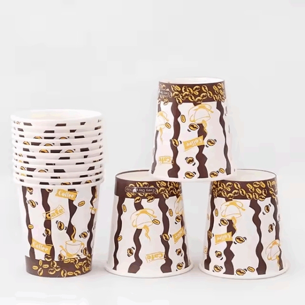 4oz 2oz 1oz Single Wall Disposable Custom Printed Hot Drink Coffee Paper Cup