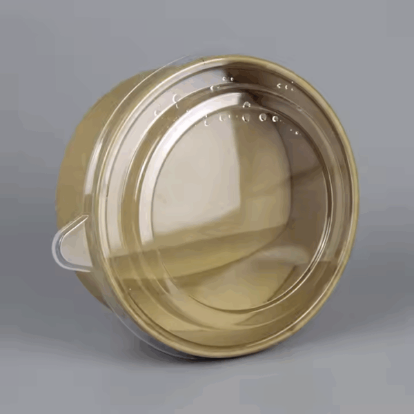 Disposable Paper Food Container Renewable Compostable 1000ml 1100ml 1300ml Take Away Kraft Paper Salad Bowls With Lid