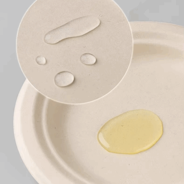 7" Compostable Disposable Natural Brown Round Bagasse Food Sushi Plates